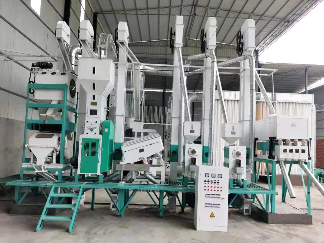 30-40t/D Integrated Rice Mill Unit Modern Automatic Complete Set Rice Milling Processing Destoner Machine Combined Rice Mill Machine
