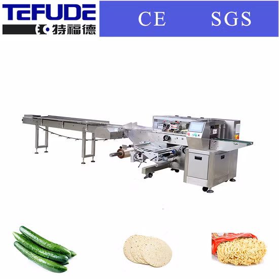 Tefude Pillow Bag Horizontal High-Speed Pita Bread Packaging Machine Tortilla Flow Wrapping Machine