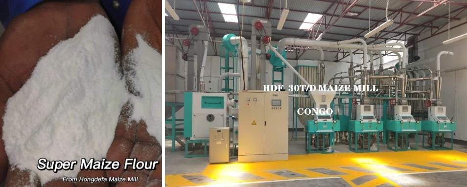 Low Cost High Quality 30t/24h Maize Flour Milling Machine
