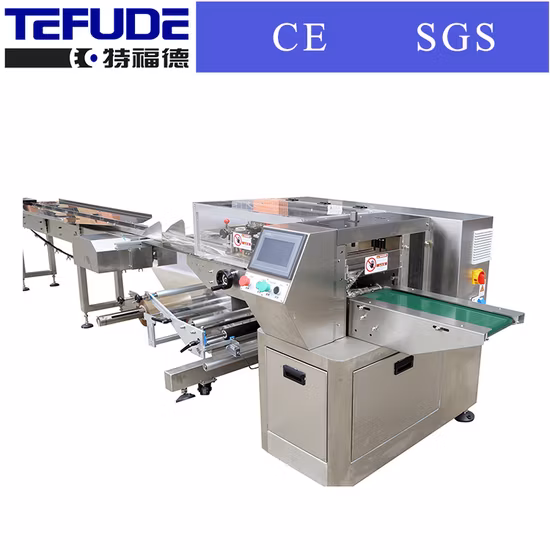 Tefude Pillow Bag Horizontal High-Speed Pita Bread Packaging Machine Tortilla Flow Wrapping Machine