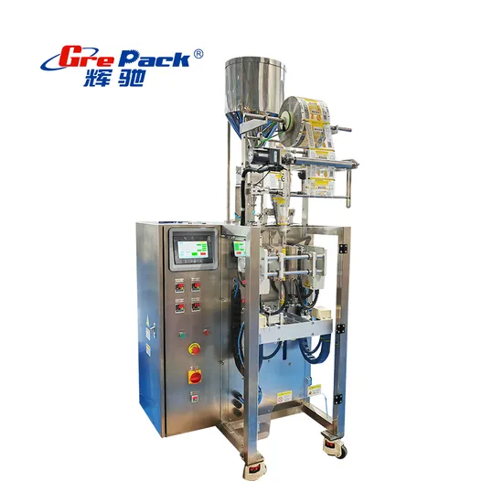 Custom Automatic Three 4 Sides Sachet Salad Tomato Seasoning Spice Peanut Butter Sauce Coconut Cooking 0il Honey Filling Food Sealing Packaging/Packing Machine