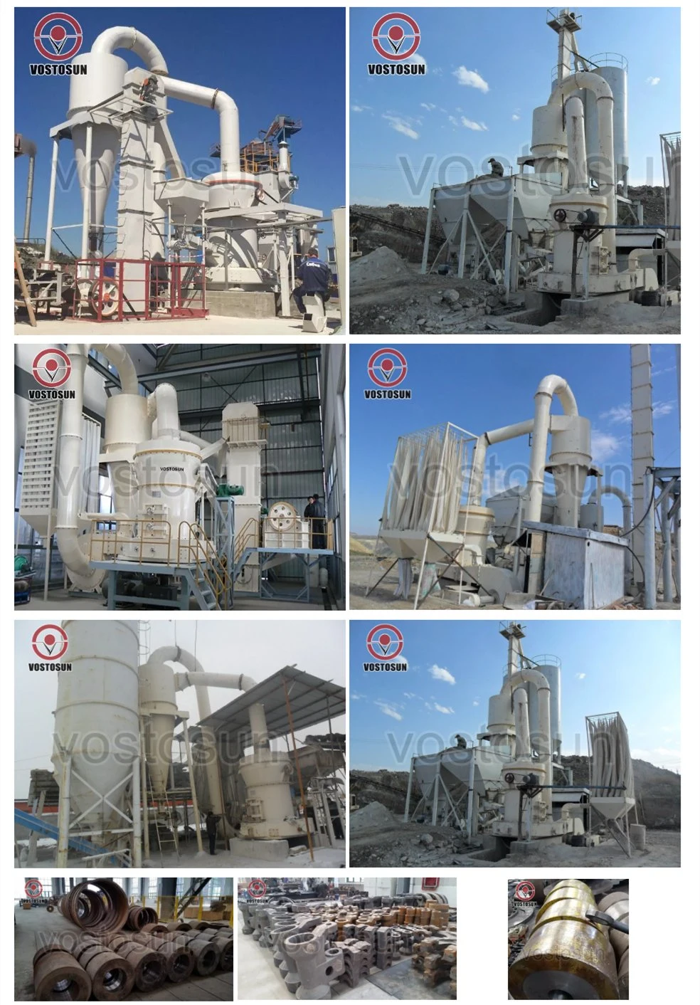 Quartz Limestone Kaolin Calcium Carbonate Gypsum Grinding Raymond Mill Machine Price Stone Powder Grinder Production Plant Line