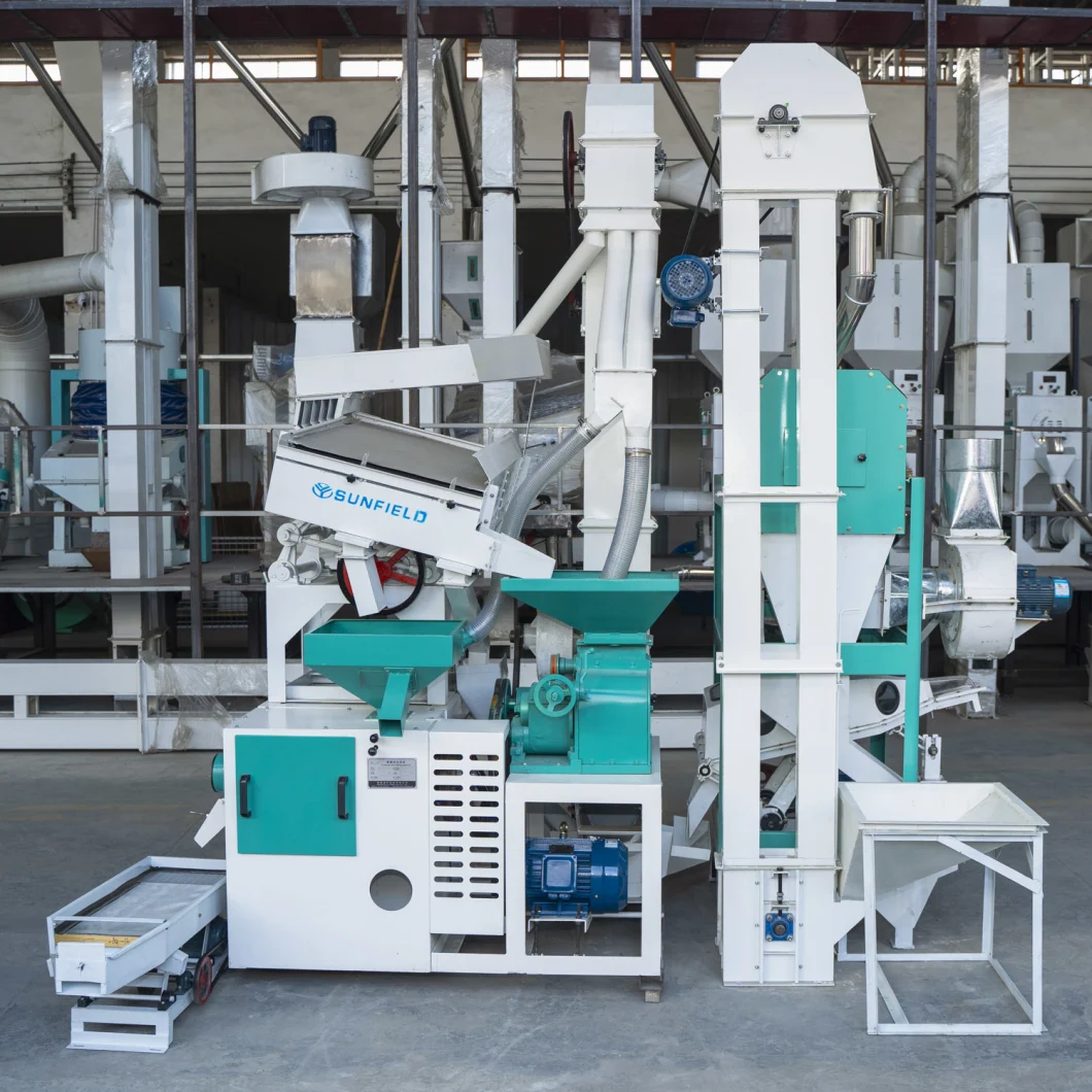 20 Ton/Day Modern Automatic Small Complete Set Rice Milling Processing Destoner Machine 1t Per Hour Combined Rice Mill Machine Manufacturer Price