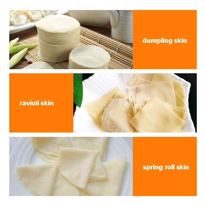 Automatic Dumpling Wrapper Making Machine Wonton Skin Maker Spring Roll Skin Maker Crepe Tortilla Chapati Roti Machine Dumpling Skin Making Machine