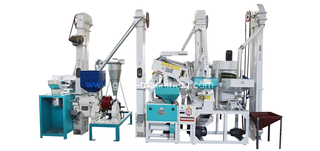 Rice Mill Automatic Machine Complete 10-100 Rice Hulling Integrated Rice Milling Machine
