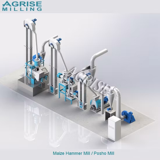 200-500kg/H Mini Grain Maize Wheat Corn Meal Chilli Spices Semolina Dal Millet Coffee Lentil Mung Soybean Bean Rice Flour Grinding Milling Mill Making Machine
