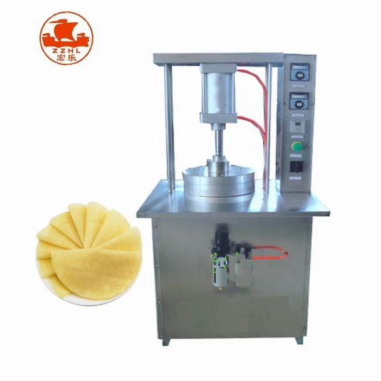 Zhengzhou Hongle Standard Export Wooden Box Tortilla Press Machine Roti Type Maker with CE